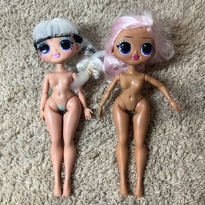 LOL Surprise OMG Dolls Lot of 2 – Groovy Babe & Uptown Girl, Nude, MGA